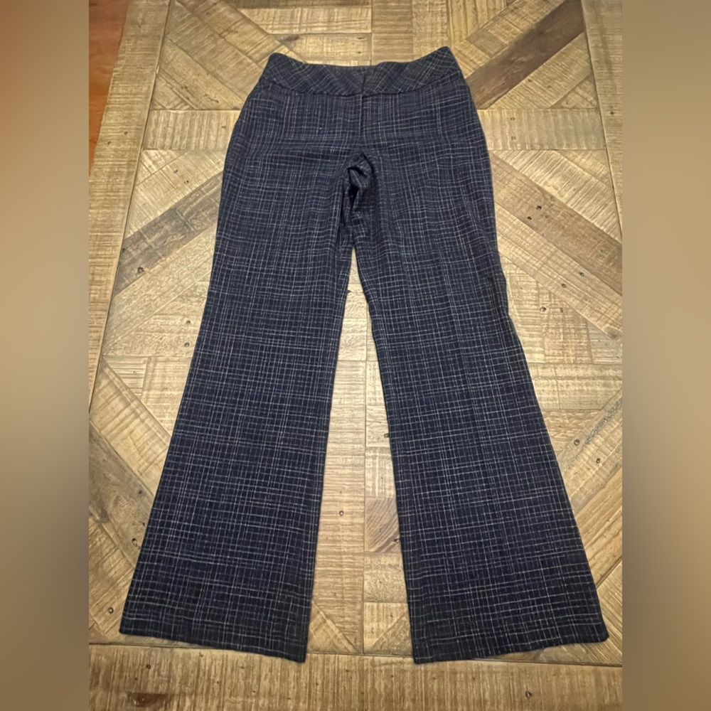 Loft Dress Pants Navy White Check Career Original Trousers